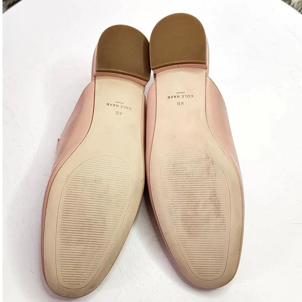 Cole Haan Ryan Mule In Mahogany Rose Leather Python Mules Flats Slide Sandals